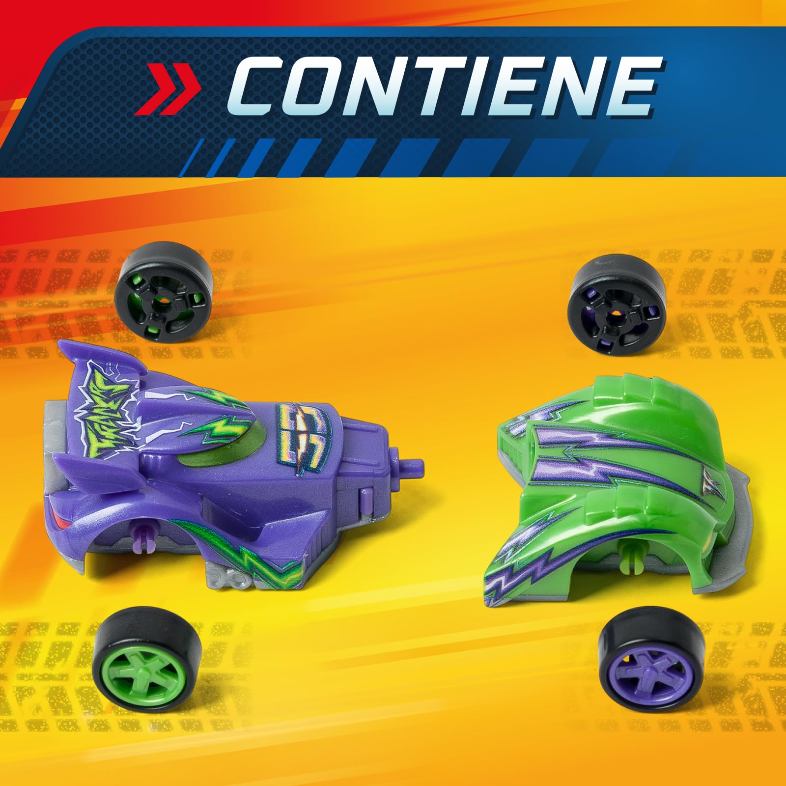 T-Racers Mix ´N Race – Colección de 12 Coches coleccionables. Cada Coche Desmontable en Dos Partes y con Piezas Intercambiables. Colección 2/2