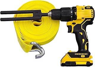 Ratchet Strap Wrapper, Winder, Roller, Power Tool Drill Attachment, Accessory Drillbit Cargo Tiedown Rapper for Turcks & T...