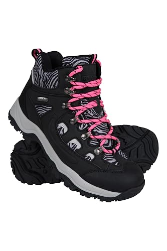 Mountain Warehouse Adventurer Womens Boots - Ladies Waterproof Rain Boots, Cushioned Footbed, Synthetic & Textile Walking Shoes - For Spring Summer, Hiking, Walking - 5.5 UK - Bright Pink Printed