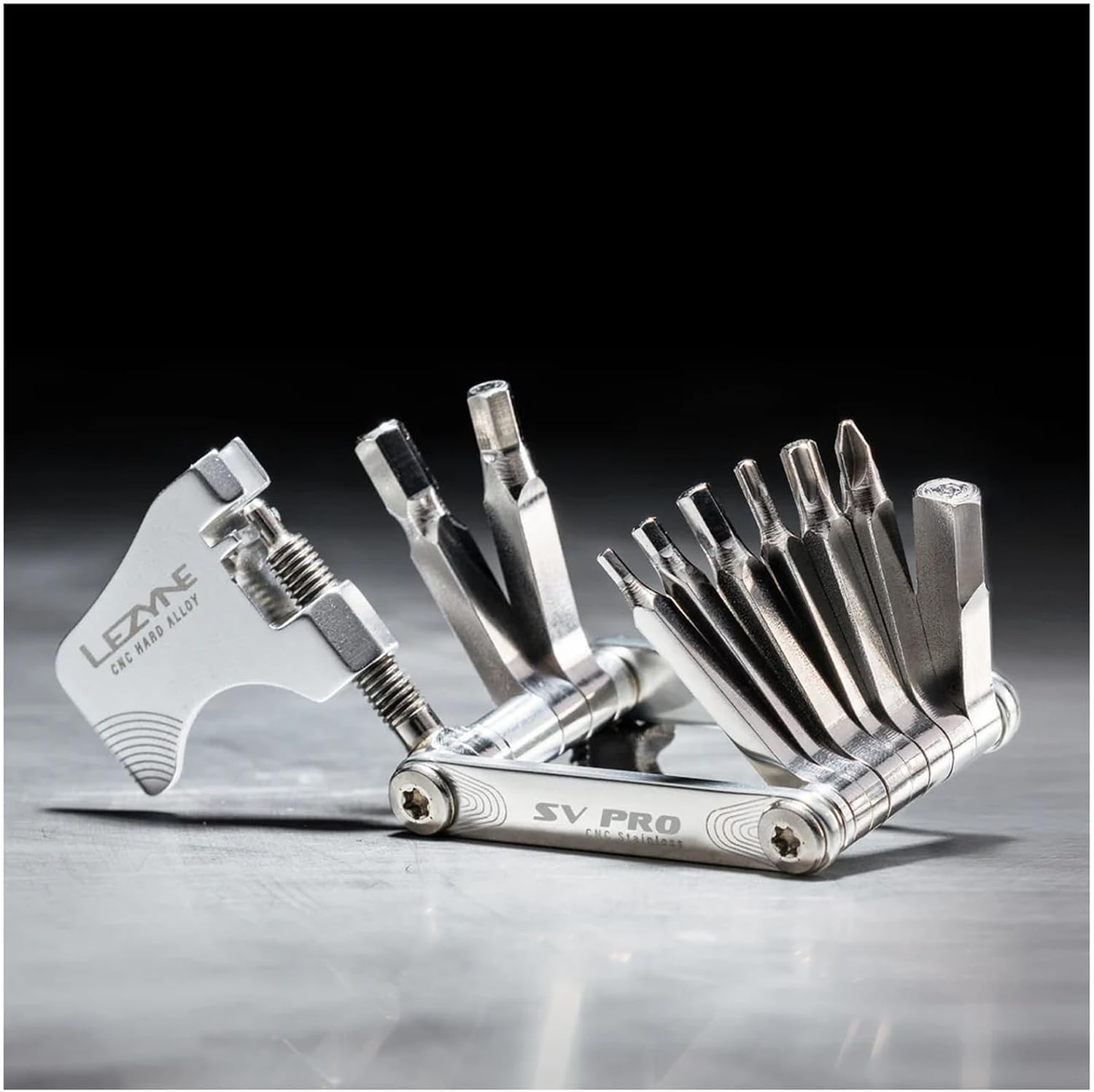 LEZYNE SV PRO 10 Bicycle Multi-Tool, Alloy Side Plates, Stainless Steel Bits, Hex 2/3/4/5/6/8mm, T10/T25, Chain Breaker, Bike Tool