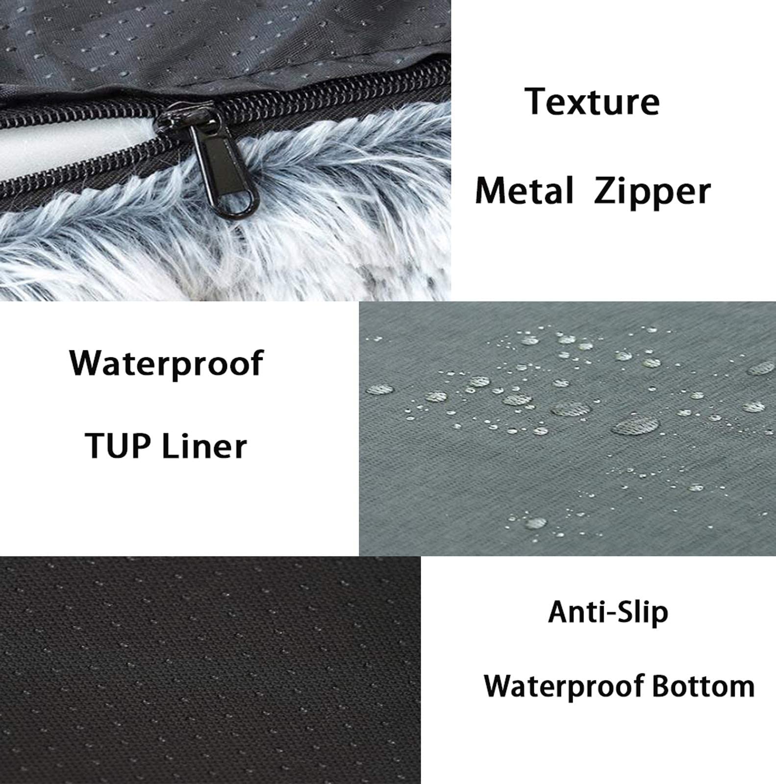 Cama ortopédica para perros, colchón de felpa suave, almohadilla de espuma viscoelástica para perros pequeños, medianos y grandes, alfombrilla extraíble para jaula de perro, lavable, antideslizante,