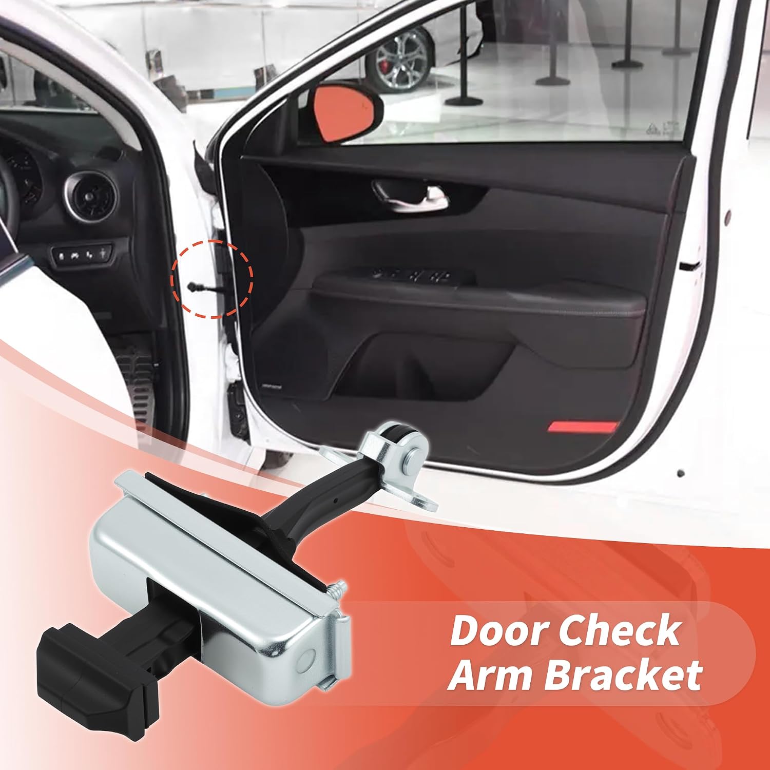 Front Left Door Check Strap for Kenworth T660 T680 T800 T880 2016-2020 for Peterbilt 567 579 2013-2020 R831017/9375127/R831024 Driver Side Door Check Stay Arm Hinge Bracket Brake