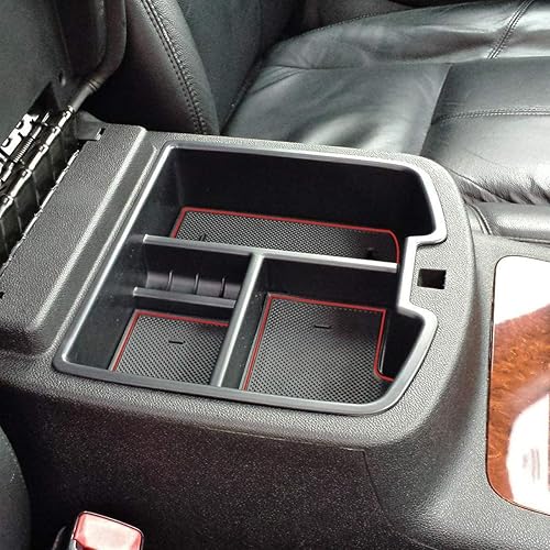 Miniatura 5 de EDBETOS Bandeja organizadora de consola central compatible con GMC Sierra 1500 Chevy Silverado Suburban 2500 Avalanche 07-13 Accesorio 07-14 Sierra