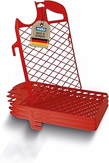 4X mako Abstreifgitter easyCLEAN 19 x 23 cm – Farbabstreifgitter aus Recycling-Kunststoff – Bruchsicher & leicht zu reinigen – Abtropfgitter für Farbe – Malergitter, Farbgitter