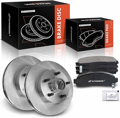 Miniatura 8 de A-Premium Juego de rotores de freno de disco ventilados delanteros de 10.28 pulgadas + pastillas de cerámica compatibles con modelos seleccionados