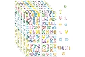 8 Sheets Letter Stickers: Your Personalization Gateway