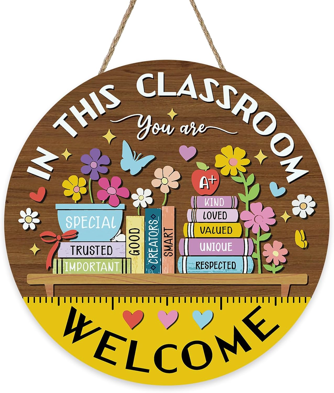 All Y'all Are Welcome But You Gotta Act Right Front Door Sign, Funny Southern Black Wooden Hanger School Classroom Office Home Decor, Humorous Retro Wreath Indoor Wall Hanging Decoration
