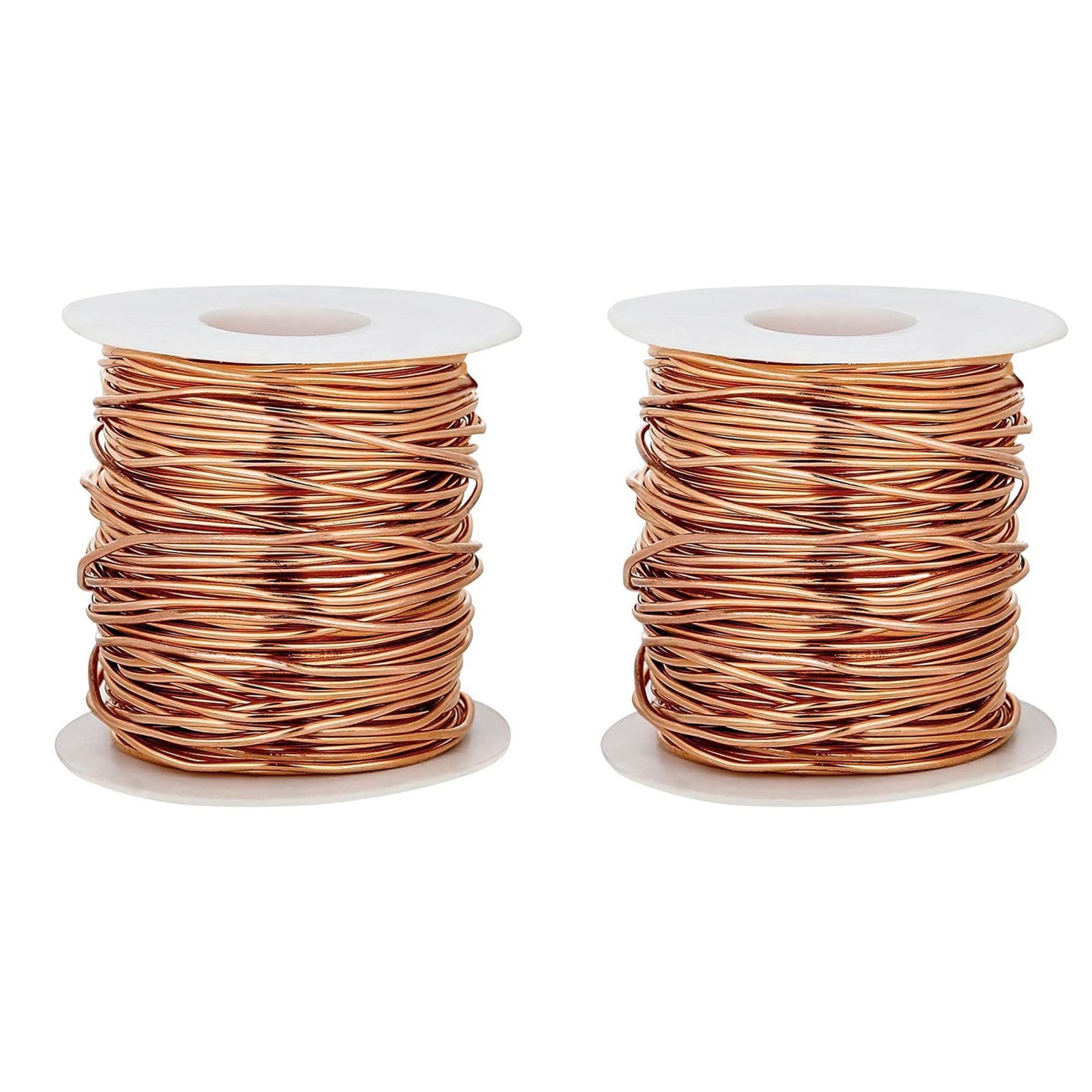 2X 99.9% Dead Soft Copper Wire, 18 Gauge/ 1 mm Diameter, 213 Feet/ 65 M, 1 Pound Spool Pure Copper Wire