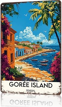 Metal Signs Poster 8x12inch Goree Island, Senegal Aluminum Sign Wall Art For Home Room Bedroom Office Decor