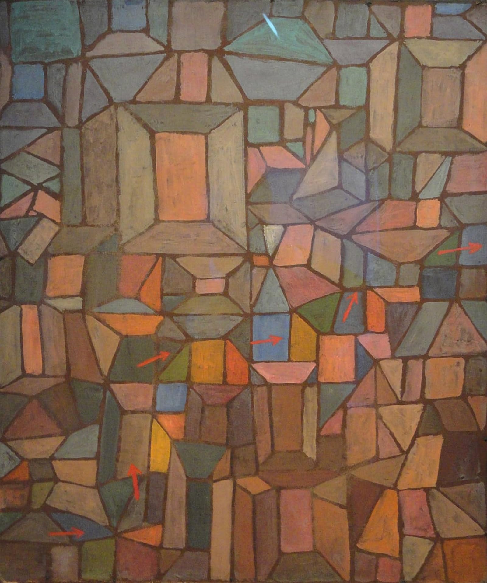 POSTERIIk Vintage Art Print Images Pictures Print Der Weg zur Zitadelle by Paul Klee Modern Colour Posters for Office Home Decor 60x90cm