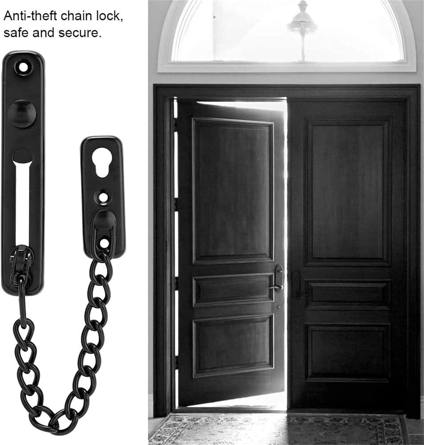 Door Chain Lock,Bolt Gate Latches,Latch Safety Limiter,4PCS Home Door ChainHome Hotel Door Bolt Anti-Theft Door Safety Chain Door Lock Anti-Theft Buckle Door Latch Lock