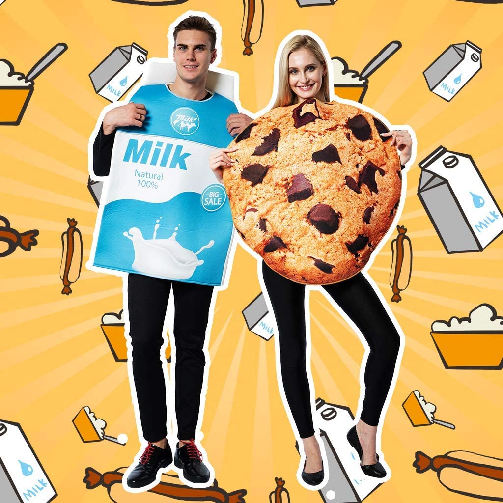 EraSpooky Latte E Biscotti Costume Cosplay Per Adulti Divertente Vestito Da Festa Abiti Di Halloween