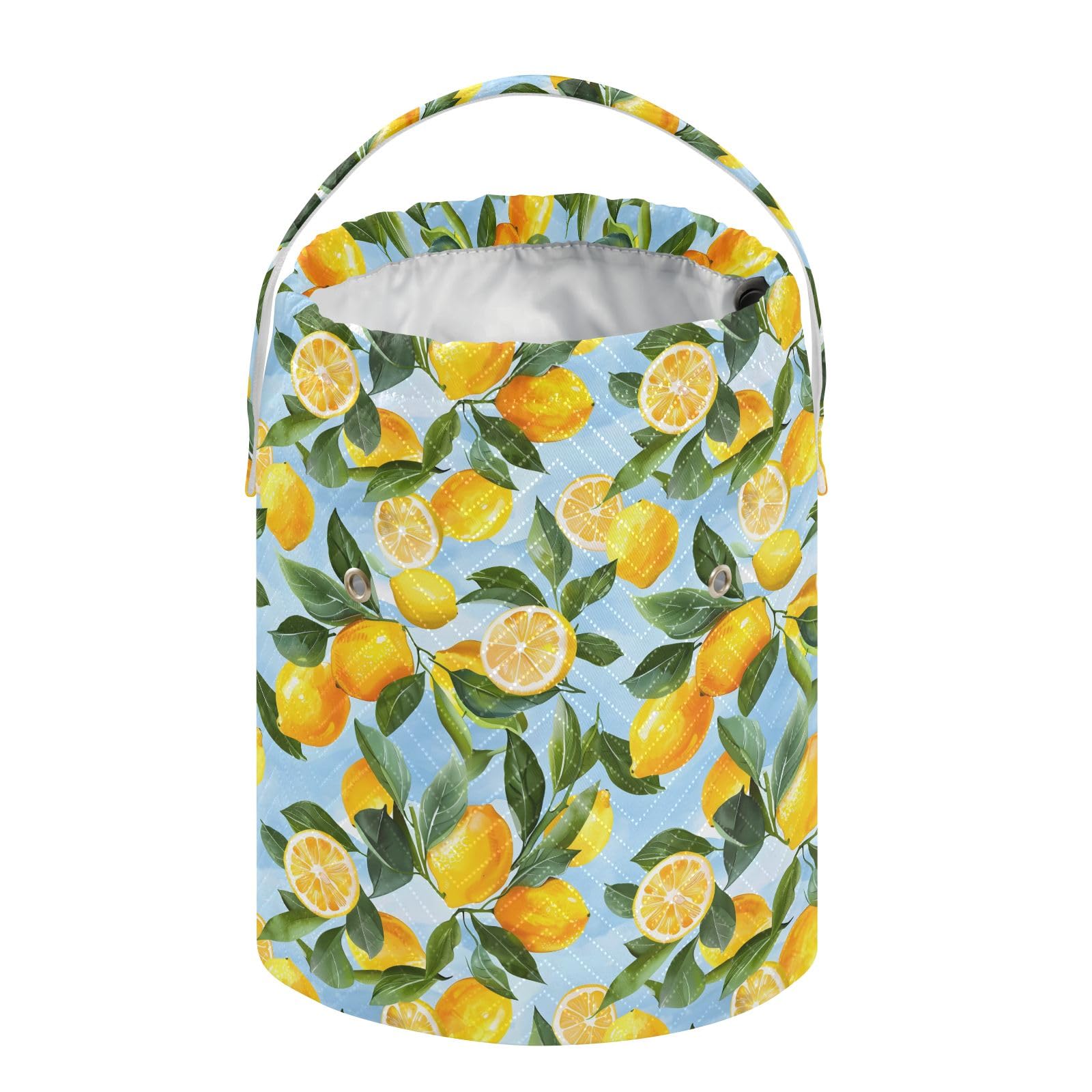 Yarn Storage Bag Small Crochet Bag Knitting Bag Organizer Lemons Italy Yarn Bags for Crocheting Basket