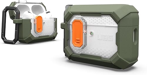 URBAN ARMOR GEAR UAG - Funda diseñada para AirPods Pro de 3ª generación, resistente funda protectora de grado militar a prueba de caídas con clip de