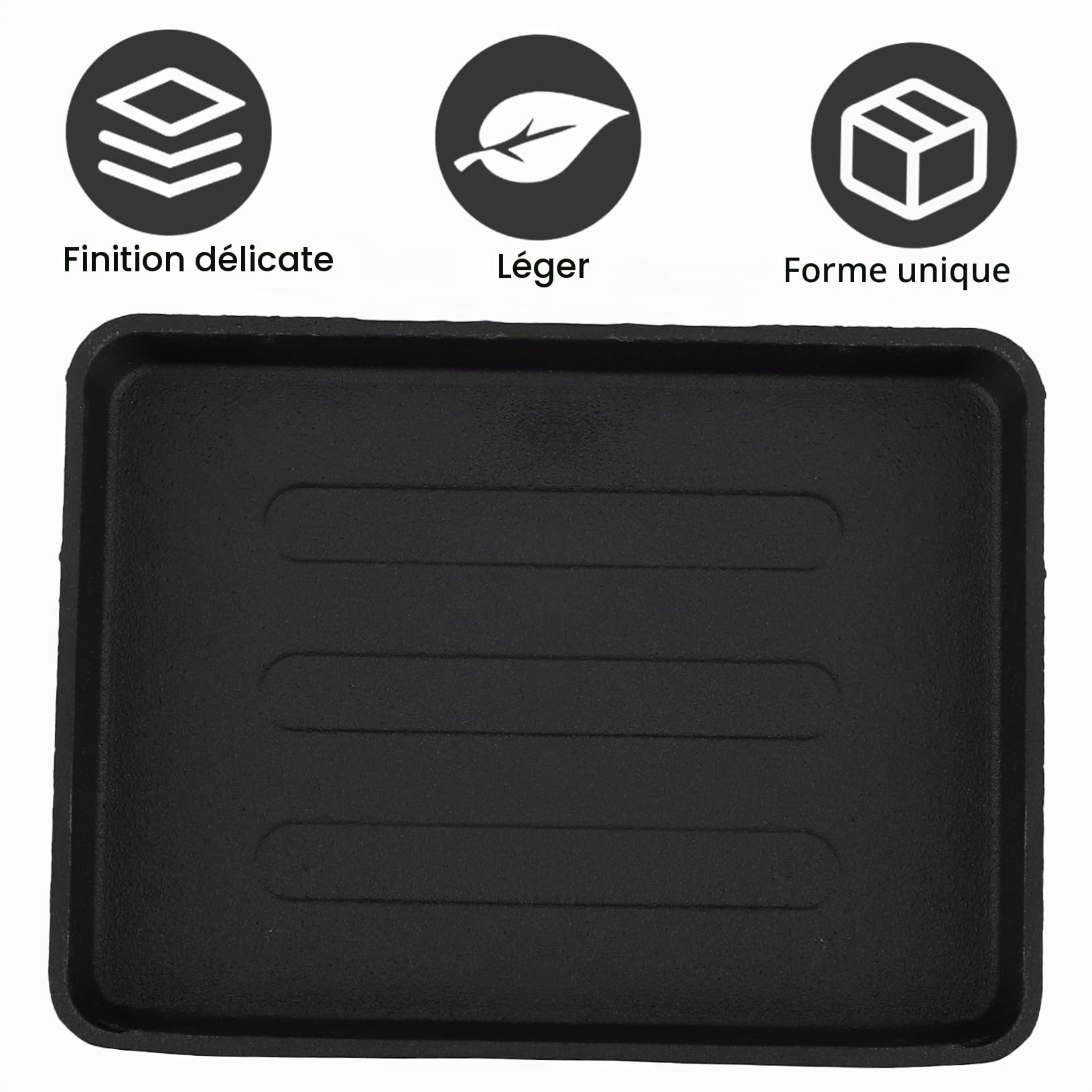 Plaque De Barbecue Épaisse En Fonte 7.68X5.71X0.79 Pouces Plaque Plancha Portable Pour Grillades Extérieures Cuisine Facile À Nettoyer