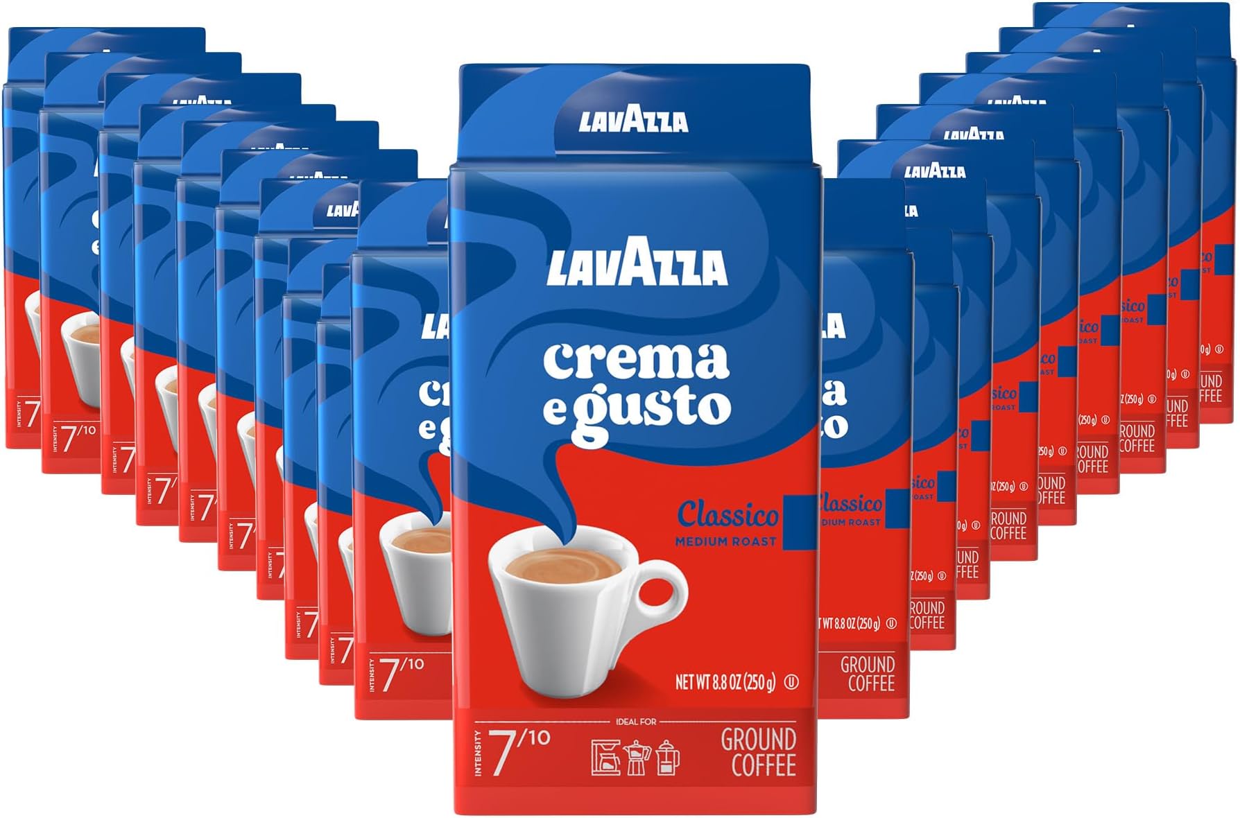Lavazza Crema e Gusto, 8.8 oz Brick, Ground (Pack of 20)