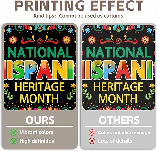 Miniatura 4 de ZTHMOE Fondo de poliéster de 72 x 43 pulgadas para el mes de la herencia hispana, fondo de fotografía del mes de la historia mexicana, decoración de