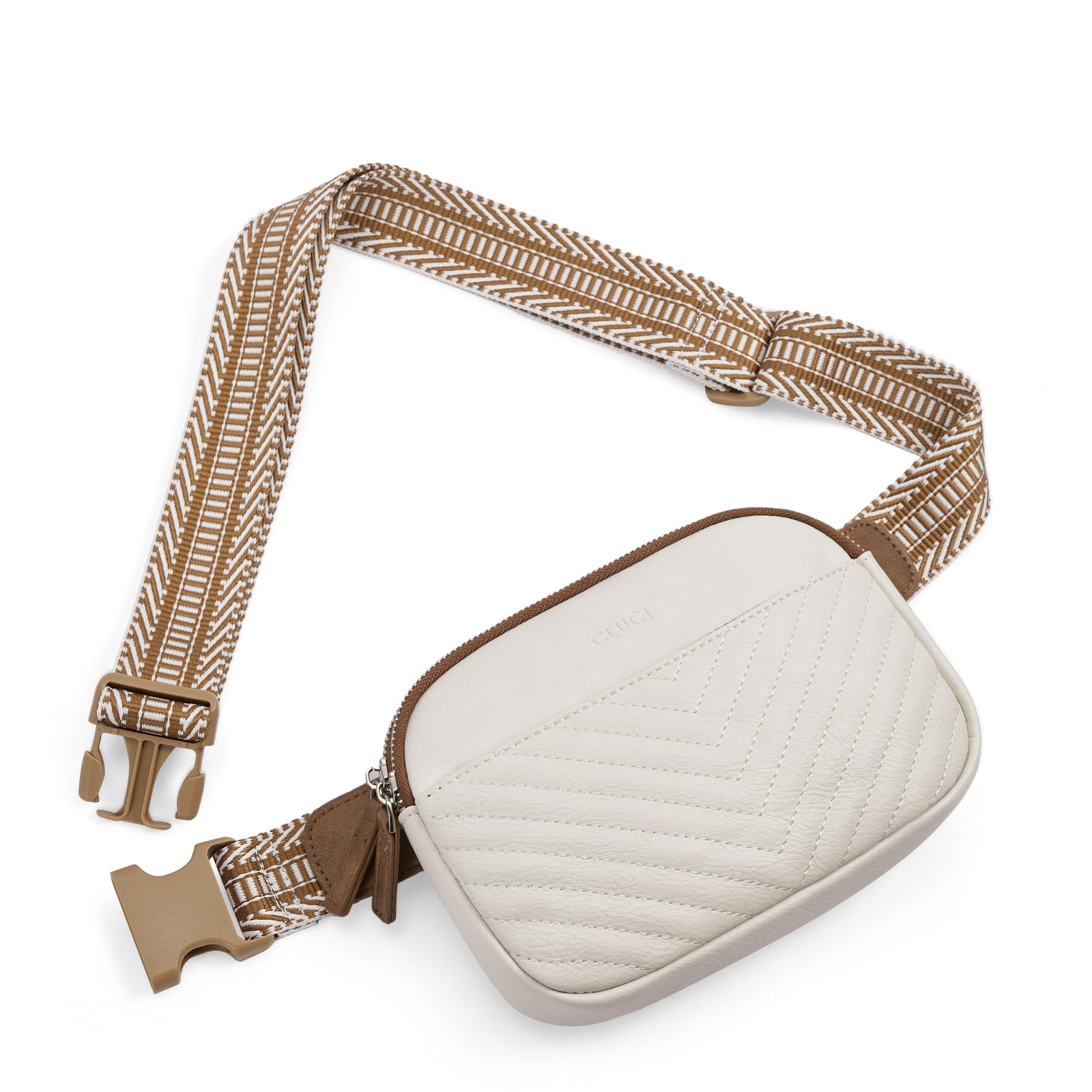 CLUCI Belt Bag for Women, Mini Everywhere Crossbody Waist Bag Adjustable Strap, Vegan Leather Women's Fanny Pack