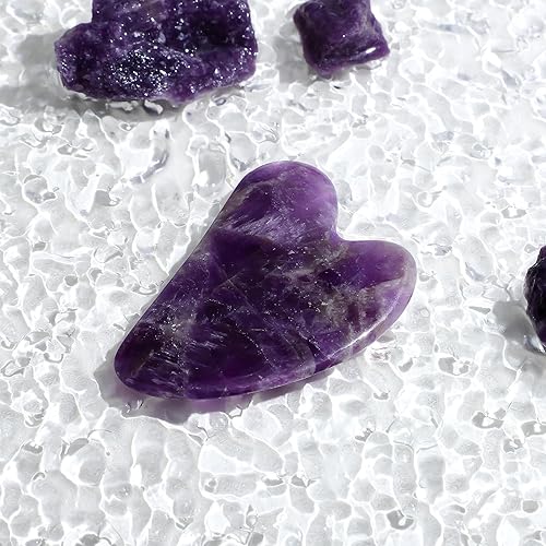 Vista 75 de rosenice Gua Sha Herramientas Faciales Natural Gua Sha Jade Piedra para el Cuidado de la Piel Facial Cuerpo para SPA