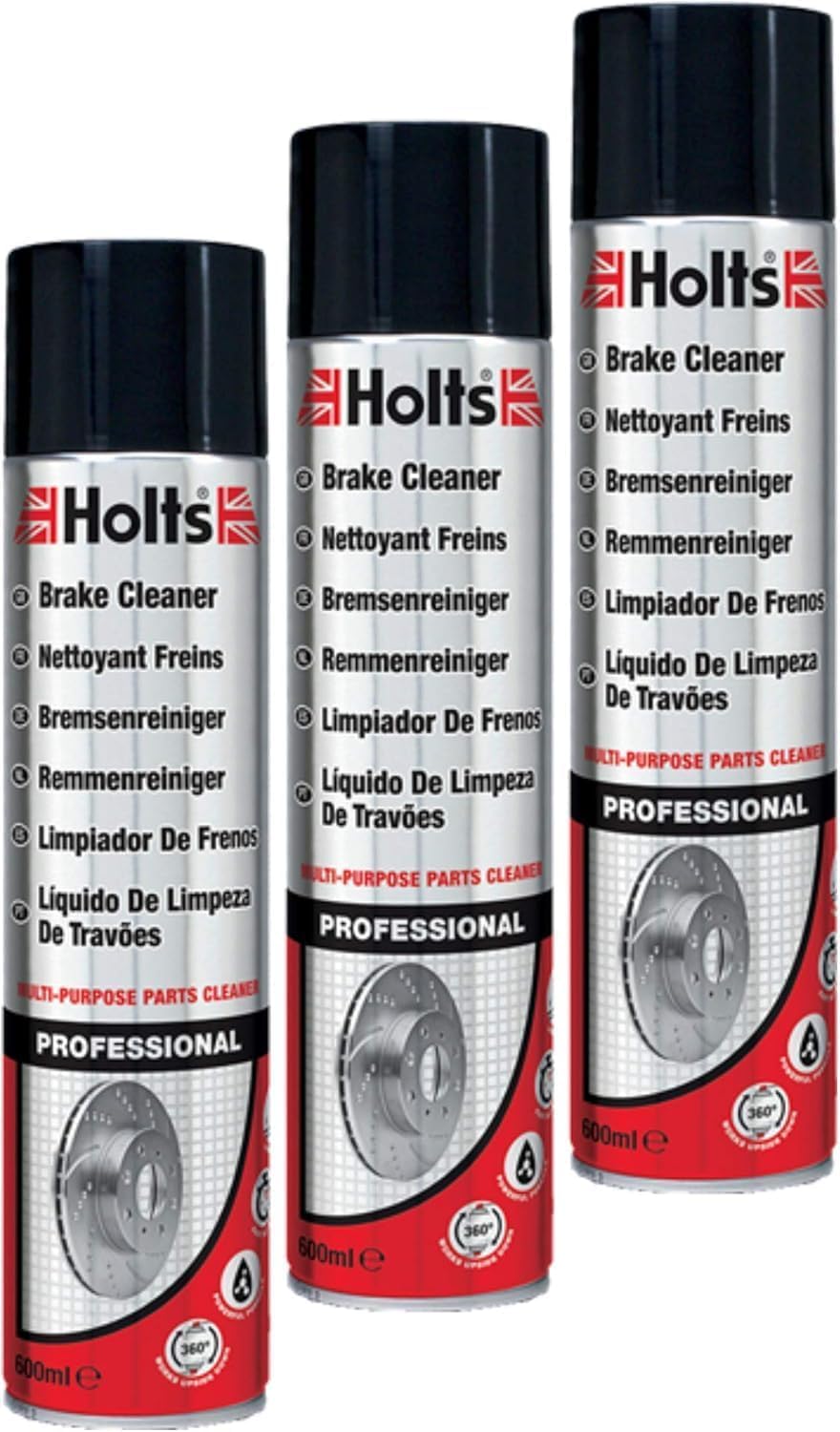 Parts Panel Holts Brake Cleaner Spray 3 Pack – 600ml Each – Powerful Car Parts Degreaser & Maintenance Cleaning Solution