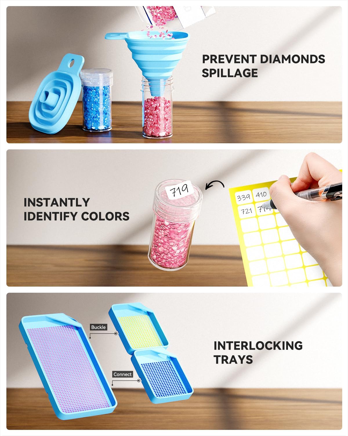 Amazon.co.jp: ARTDOT 120スロットストレージコンテナ ダイヤモンド