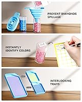 Vista 3 de ARTDOT 60 Slots Storage Container for Diamond Art Kits for Adults,Portable Bead Storage Boxes for Diamond Painting Accessories and Tools Pink