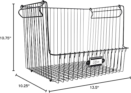 Miniatura 14 de Spectrum Diversified Vintage Living™ - Cesta apilable grande para almacenamiento y organización en el hogar