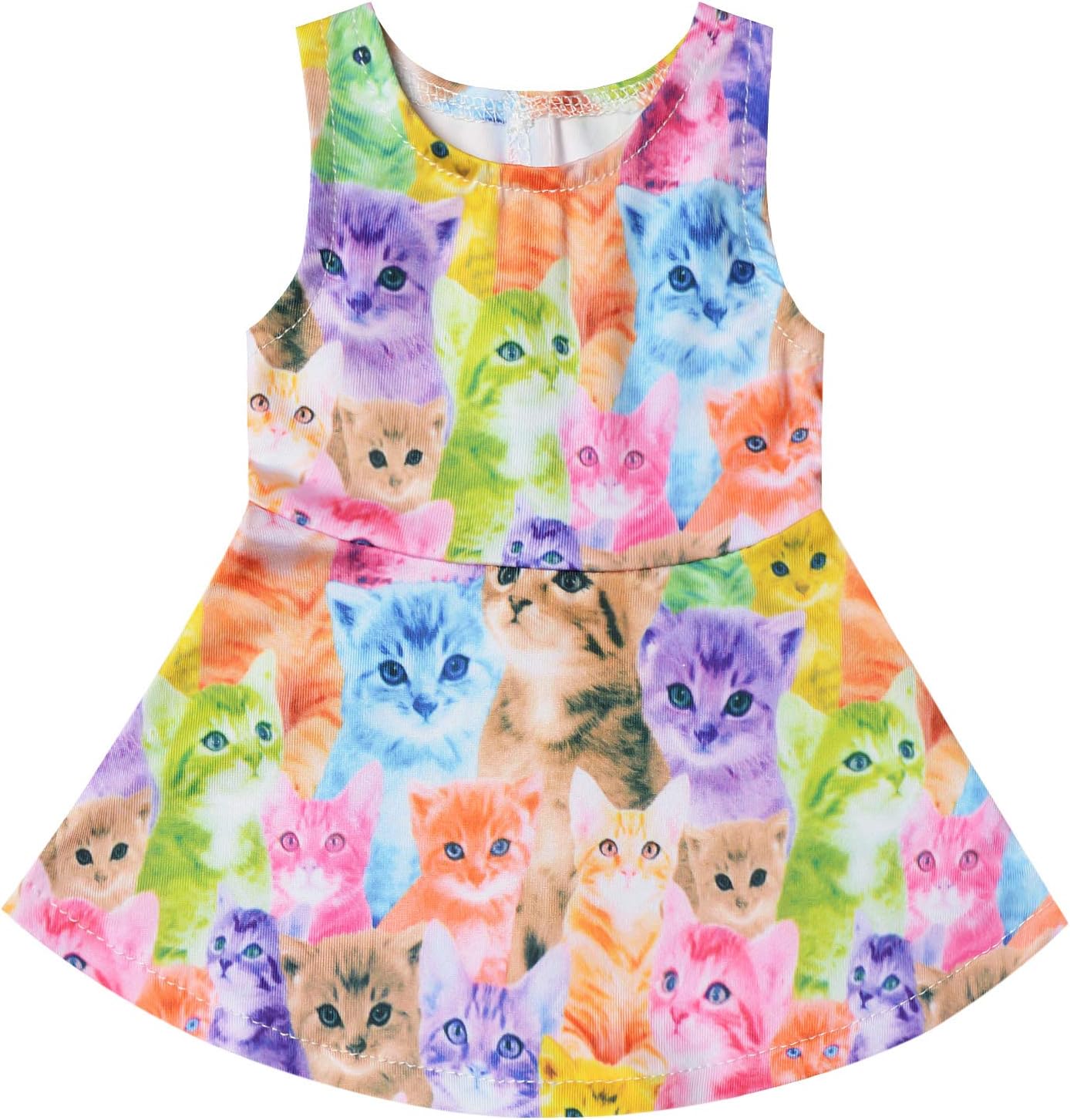 Jxstar Matching Girls & Doll Flower Dresses Sleeveless Summer 18" Dolls Clothes - Image 4