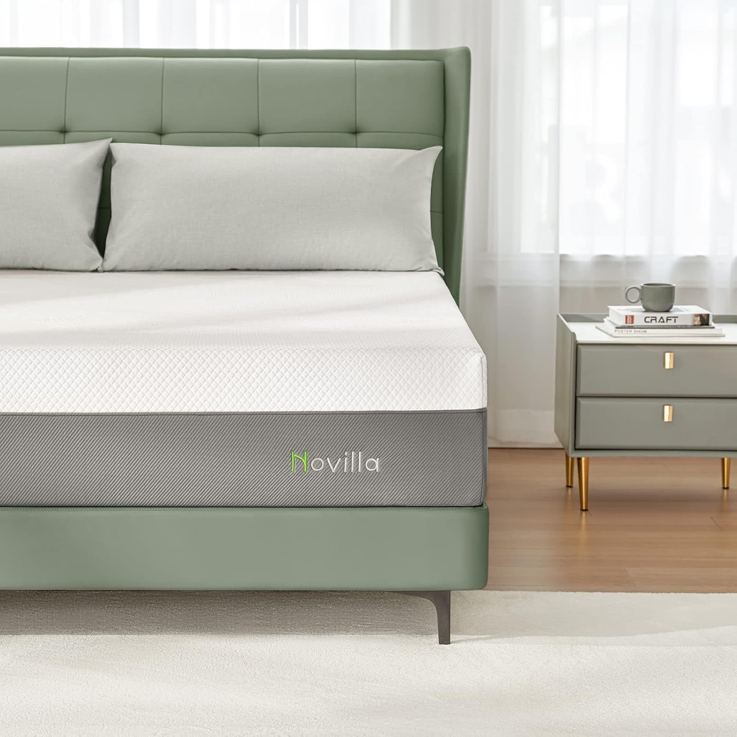 Novilla Queen Mattress, [100 Nights Trial] 10 Inch Gel Memory Foam