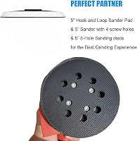 HOTCKB Tépőzáras Csiszolótányér 125mm 8 Lyukú - Bosch PEX 300/400 AE Excentercsiszolóhoz Kompatibilis Csiszolókorong Alátét 5