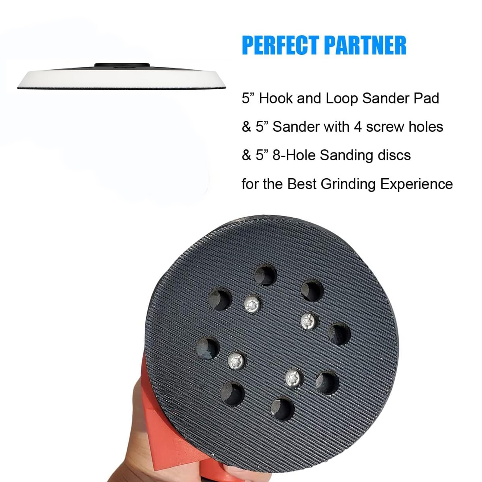 Plaque De Ponçage Ø125mm Pour Ponceuse Bosch PEX 300/400 AE - Plateau Polissage 8 Trous Anti-poussière