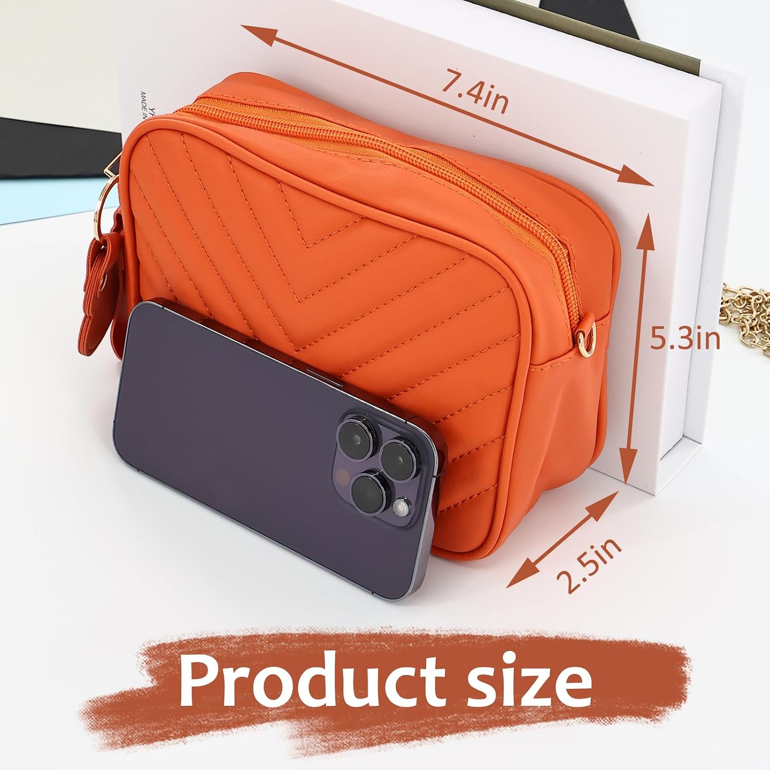 Orange Crossbody Bags for Women Orange Purse Suitable for Dating, Shopping