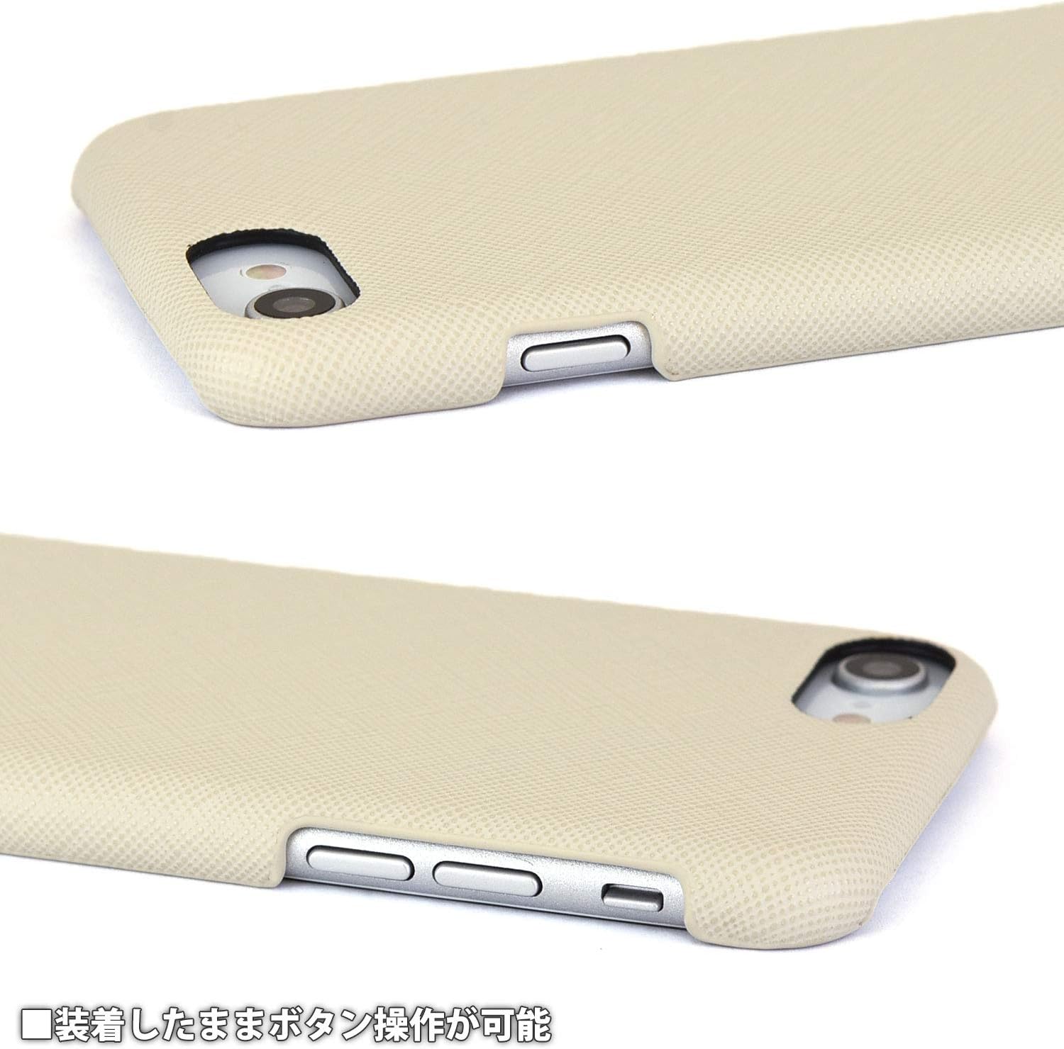 グルマンディーズ(Gourmandise) Gourmandies Veles VLS-54GY Leather Case for iPhone SE (2nd Generation)/8/7/6s/6 (4.7 inch) (Saffiano) Gray