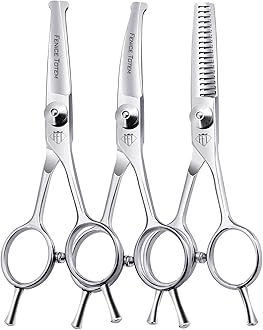 Dog Grooming Scissors: 3 in 1 Pet Shears Set Made Of Advanced Stainless Steel Alloy for Trimming Dogs Cats and Other Pets Face and Paws