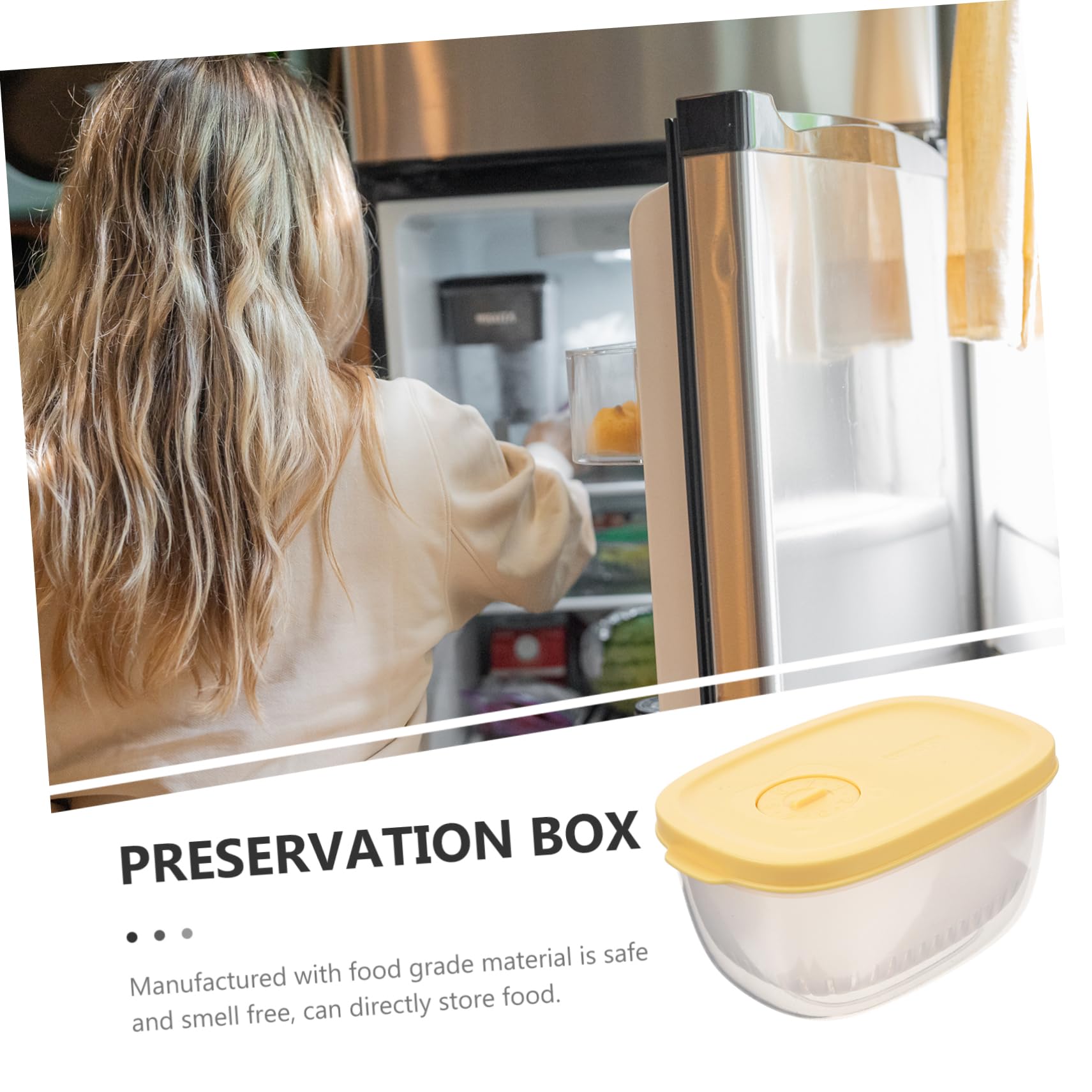 Cabilock Reusable Freezer Food Containers Multi Function Kitchen Storage Box for Fresh Keeping for Garlic Ginger and Scallion for Home and Restaurant Use