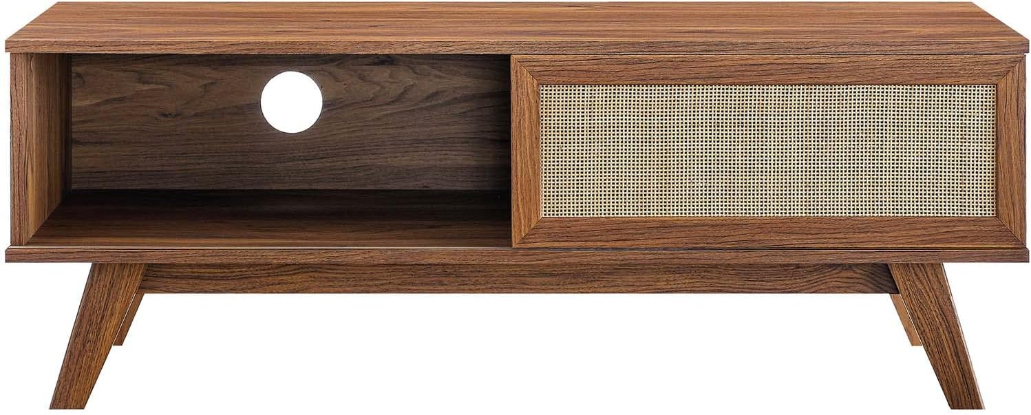 Modway Soma 47" Rattan TV Stand in Walnut