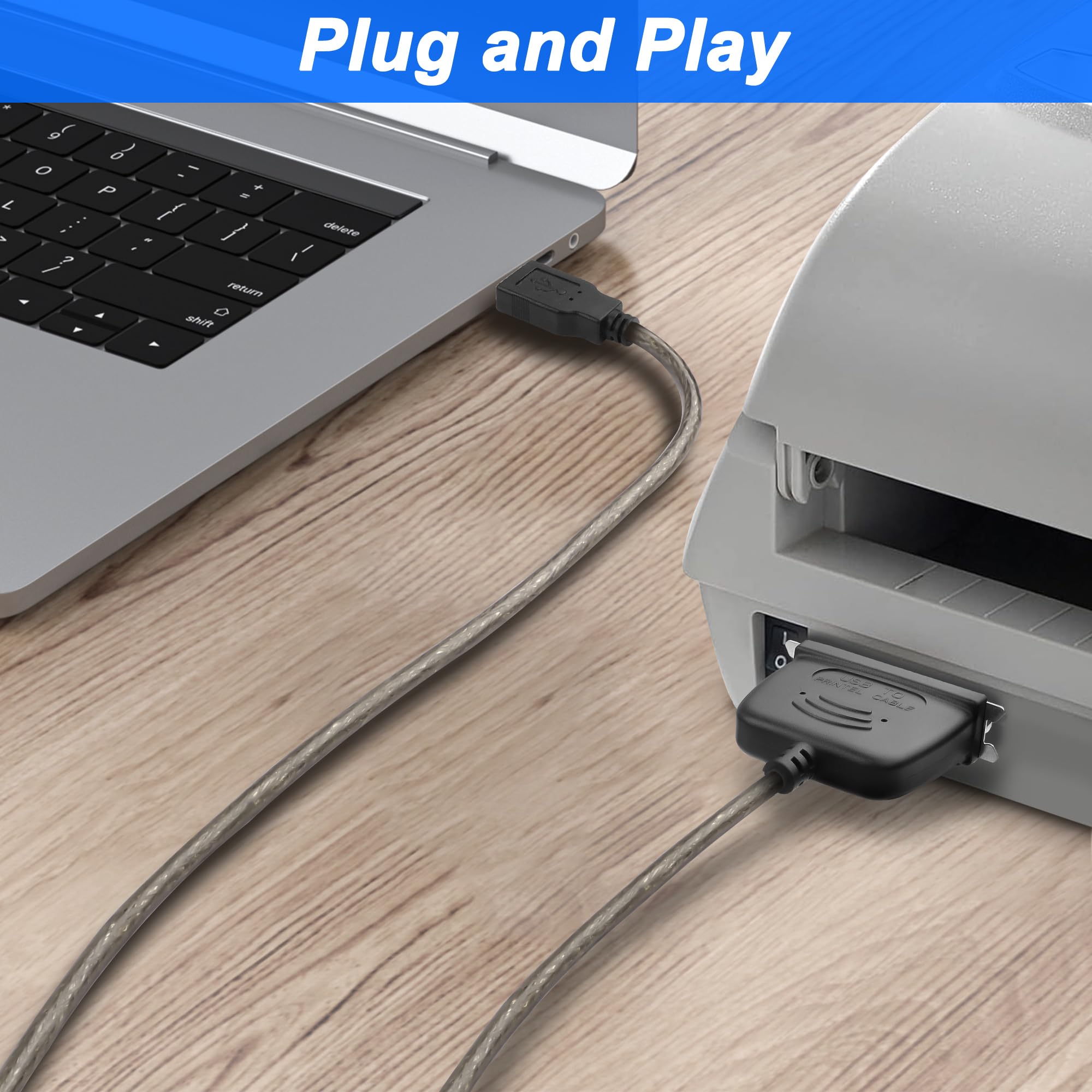 MEIRIYFA Adattatore parallelo da USB 2.0 a IEEE 1284 CN36, convertitore Centronics per vecchie stampanti