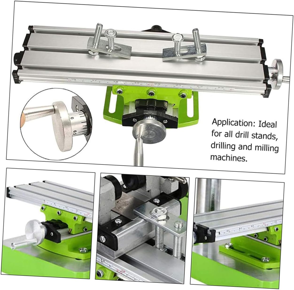 jojofuny 1set Multi-function Work Table for Mini Drills and Milling Machines Cross Slide Table Scale Essential Tool for Projects and