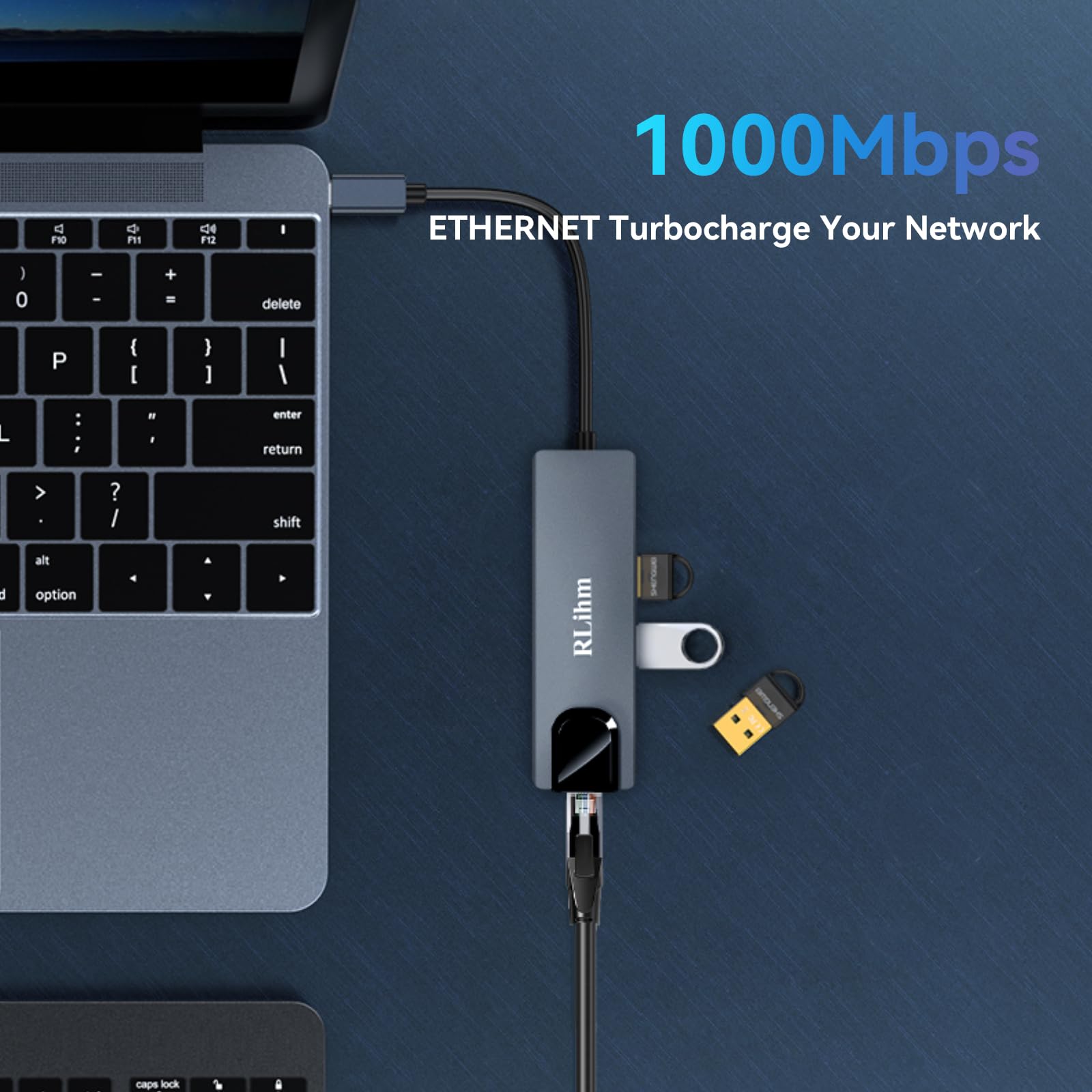 USB-C Docking Station Mit Magnetischem Wireless Charging – 5-in-1 Hub Mit 4K HDMI, 100W PD & 2x USB 3.0, Für MacBook & Laptops