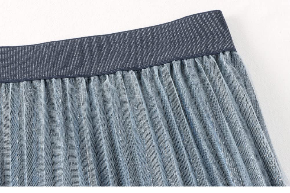 Faldas para Mujer Reino Unido,Faldas Plisadas para Mujer Cintura Elástica Longitud Midi Faldas De Invierno Negras Brillantes Falda Informal De Talle Alto De Una