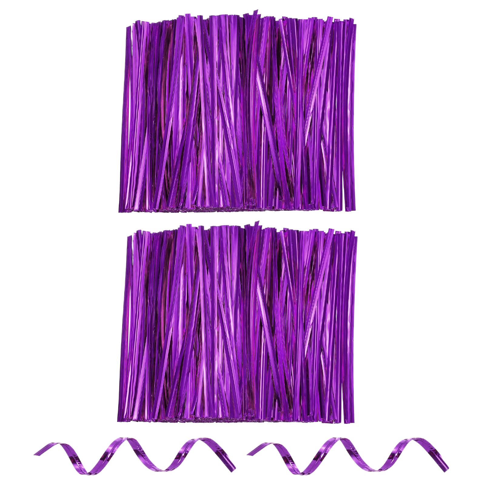 sourcing map 1600pcs Bag Twist Ties 120mm Reusable Metallic Twist Ties Wire Cable Ties Plastic Bag Sealers for Party Bread Candy Cake Present Supplies, Purple