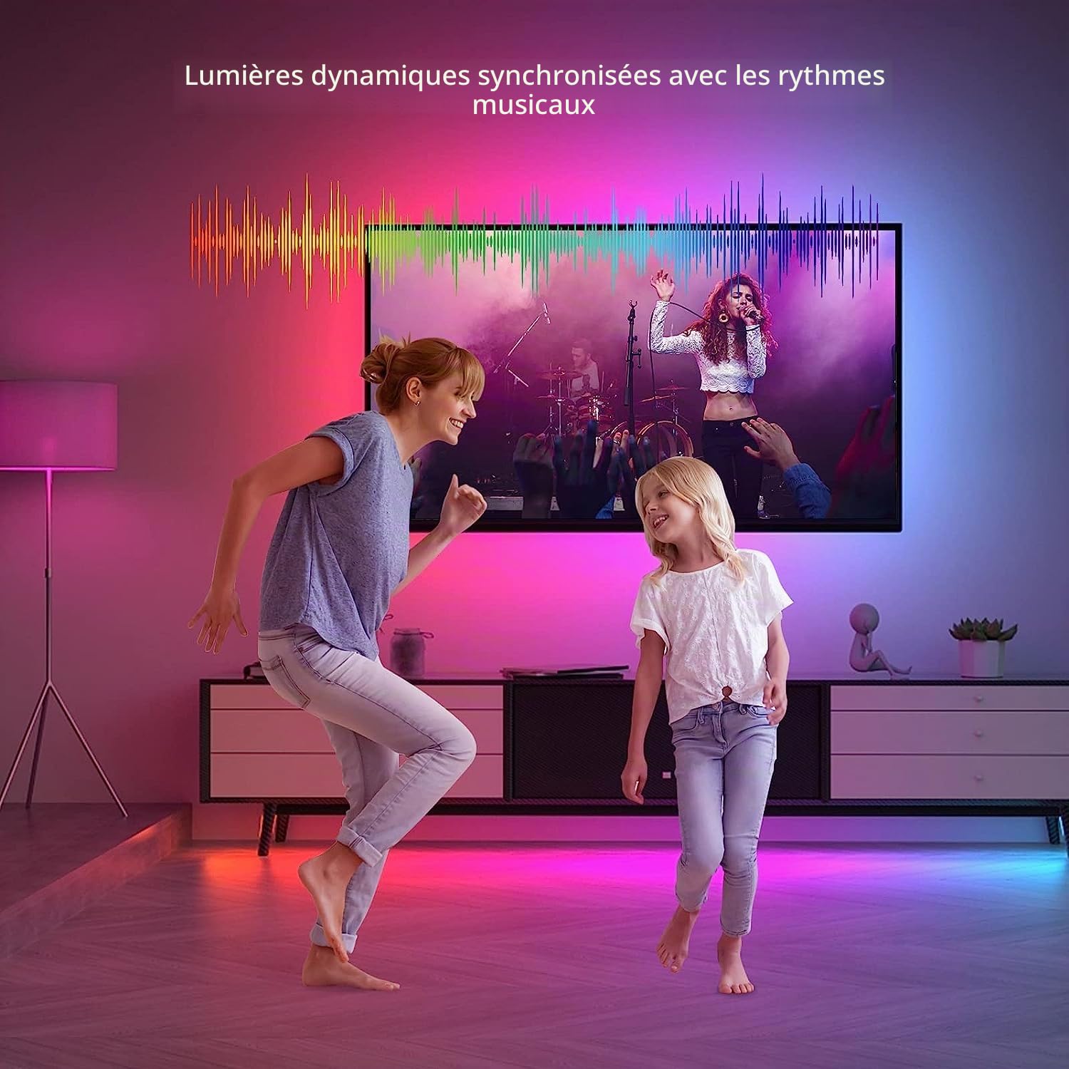 Ruban LED 40m WiFi, Bande LED RGB Compatible avec Alexa et Google Home, LED Chambre Contrôle par App, Synchro Musique, Scènes Mode, Smart Lumières pour Fête, Cuisine