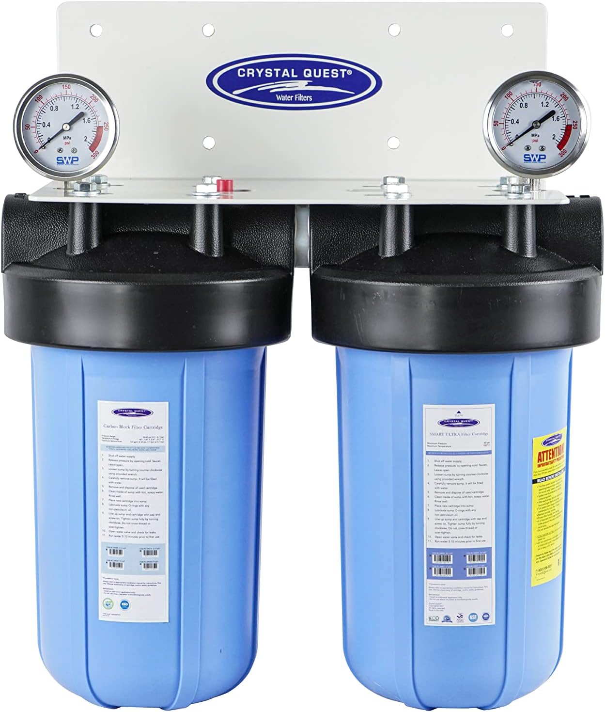 Compact Whole House Water Filter | Metal Removal (2-4 GPM | 1-2 People) - 1-1/2"
