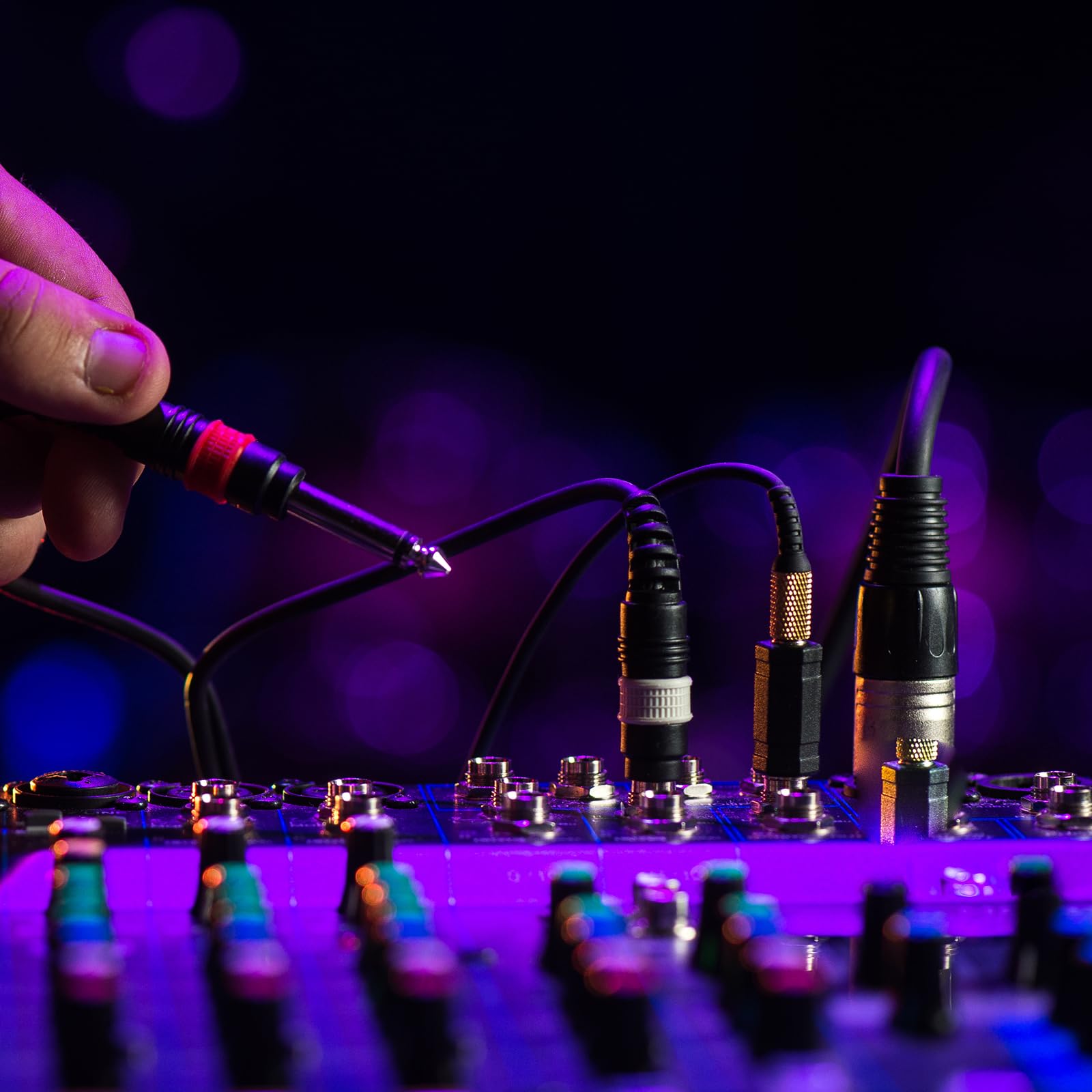 QUARKZMAN 4 Szt XLR 3-pinowe złącze, wtyk męski żeński złącze kabla mikrofonu jack XLR końcówki audio gniazdo mikrofonu, czysta czerń