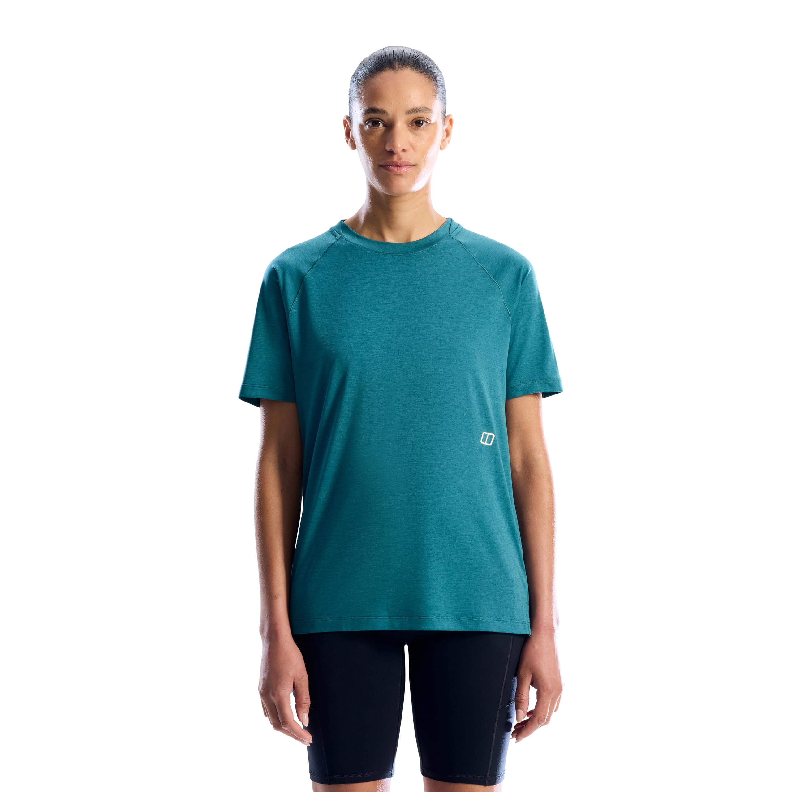 Women's Light/Green Berghaus Ivyhill Tech T-Shirt - Size 14 - Short Sleeve Tech T-Shirt