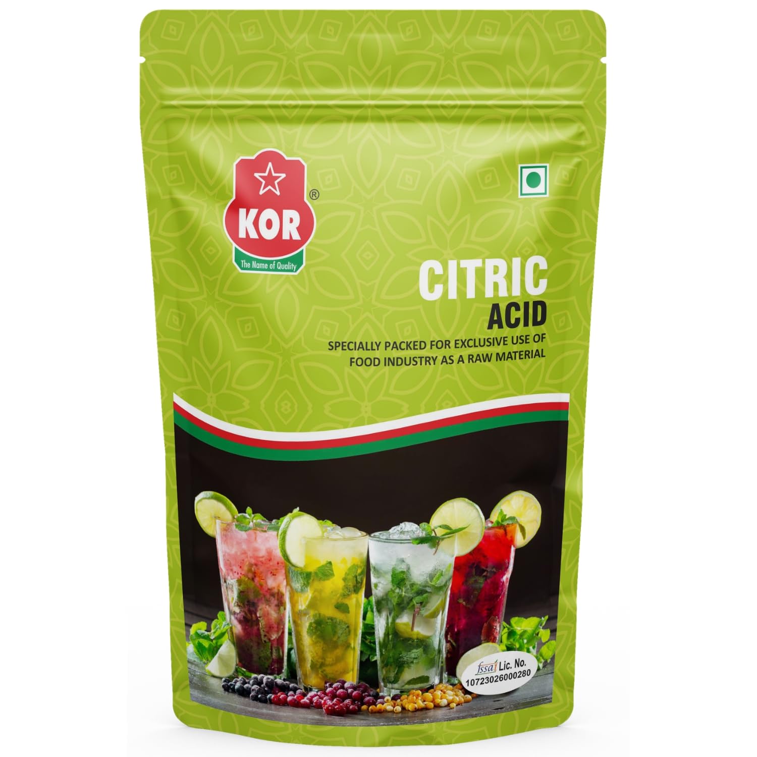 KOR Citric Acid Small Crystals/Food Grade/Nimbusat/Tatri/Multiple Purpose/Nimbu phool/Lemon Salt/Citric Acid Powder for Baking Making Malai Peda, Jalebi, Poha Chivda, Dhokla (800g) Pack of 1
