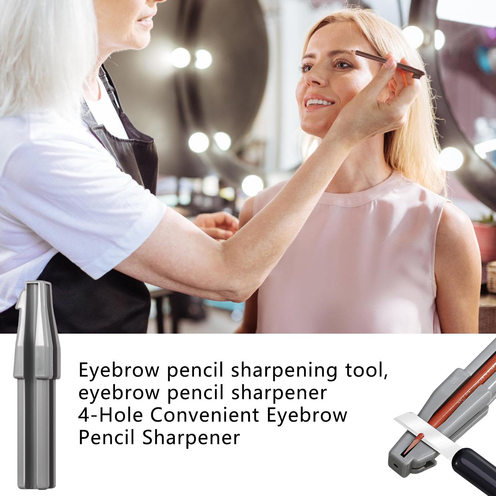 Taille-crayon de maquillage pour les yeux | Crayon façonneur pour sourcils - Crayon à sourcils Portable pour femmes et filles, maquillage