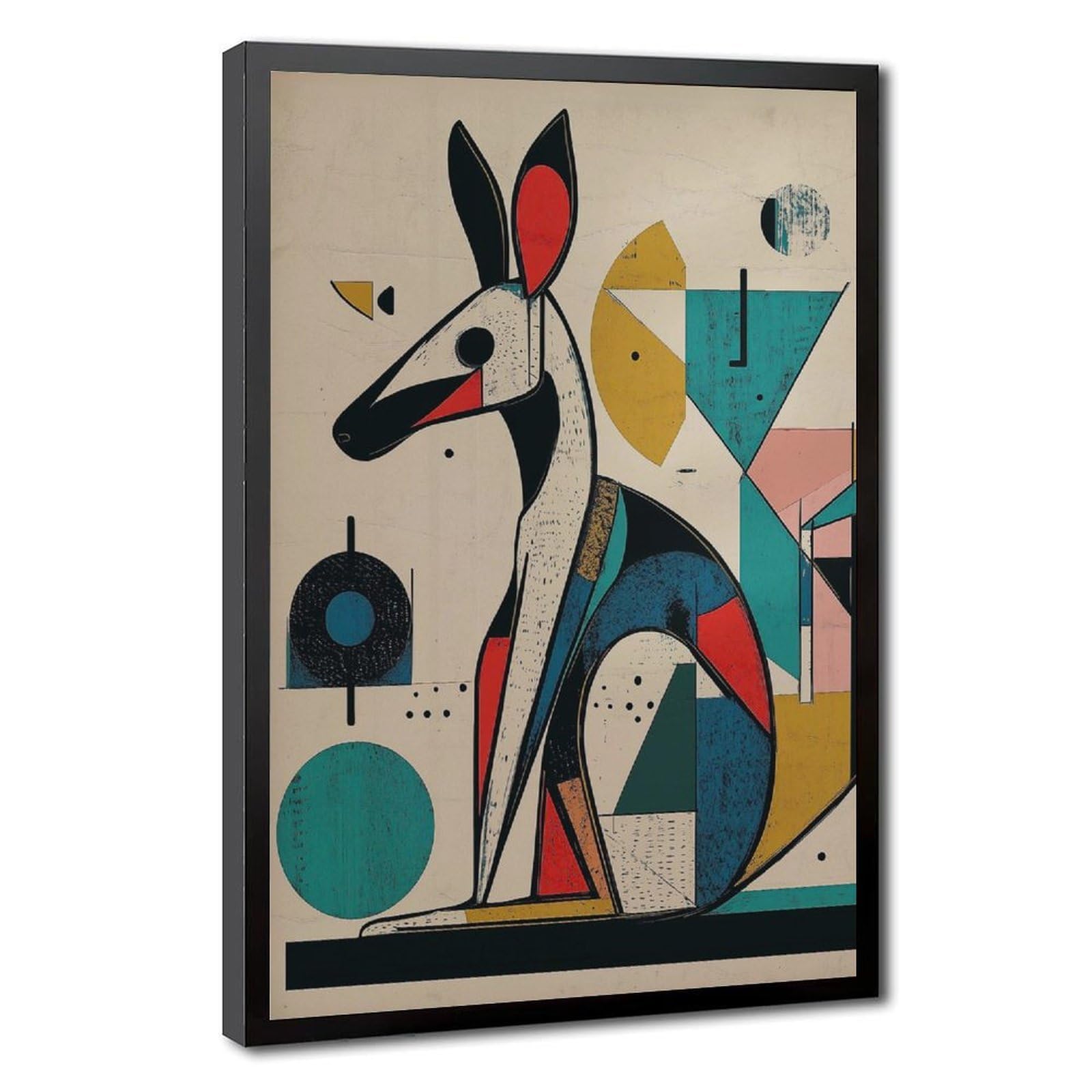 Bareronor Kangaroo Abstract Poster Canvas Poster Bedroom Decor Landscape Office Room Decor Gift 20" L X 30" W