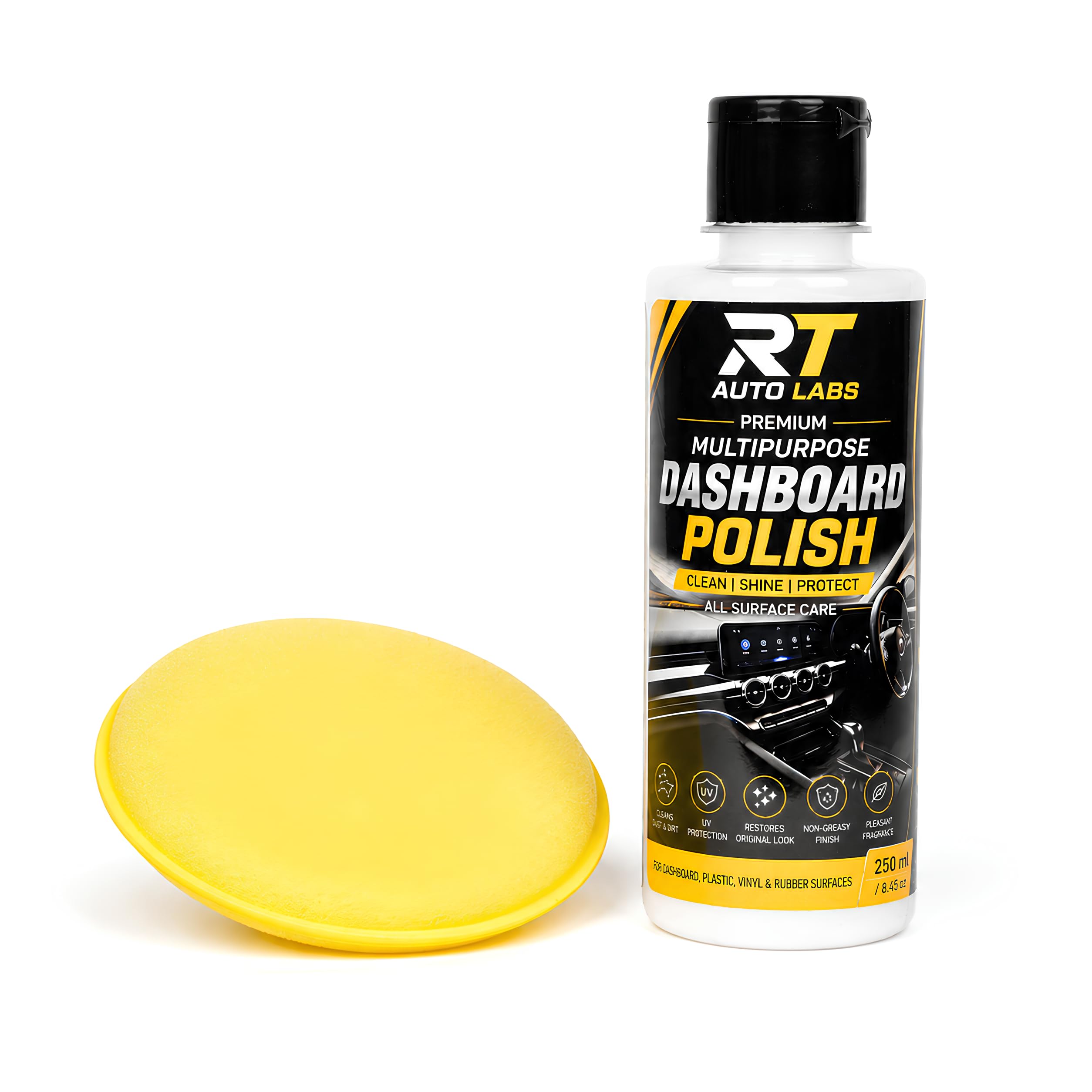 Premium Multipupose Dashboard Polish 250ml + Premium Applicator Pad | Car Polish for Plastic, Leather, Vinyl & Rubber | Restore and Protects | Cream Based Non- Greasy Formula-image-11