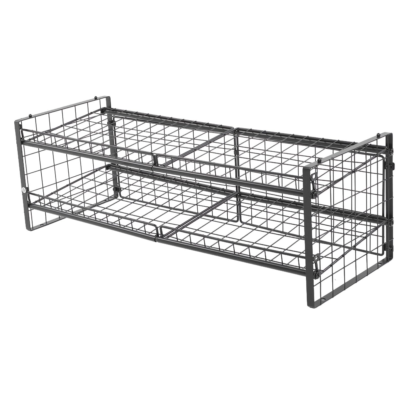 Organizador de Latas Apilable de 2 Niveles, Estante de Almacenamiento de Latas Ajustable de Acero Al Carbono con Capacidad para 64, con Diseño de Doble Capa para Alm